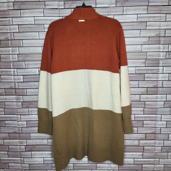 NWT MICHAEL KORS Womens Long Sleeve Open Cardigan Cape Pockets Winter Sweater XL - Picture 6 of 16